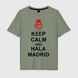 Мужская футболка оверсайз Keep Calm & Hala Madrid