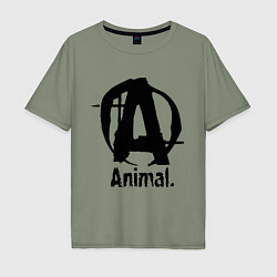 Футболка оверсайз мужская Animal Logo, цвет: авокадо