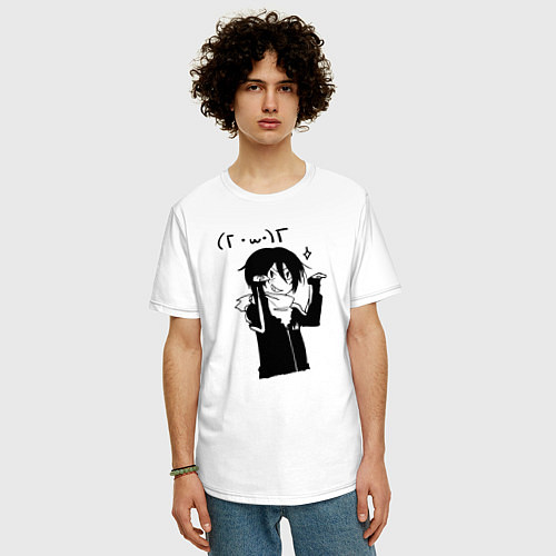 Мужская футболка оверсайз Бездомный Бог / Белый – фото 3