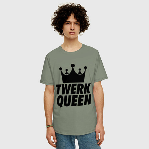 Мужская футболка оверсайз Twerk Queen / Авокадо – фото 3