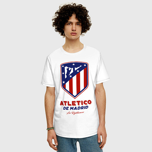 Мужская футболка оверсайз Atlecito de Madrid / Белый – фото 3