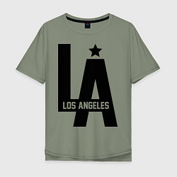 Футболка оверсайз мужская Los Angeles Star, цвет: авокадо