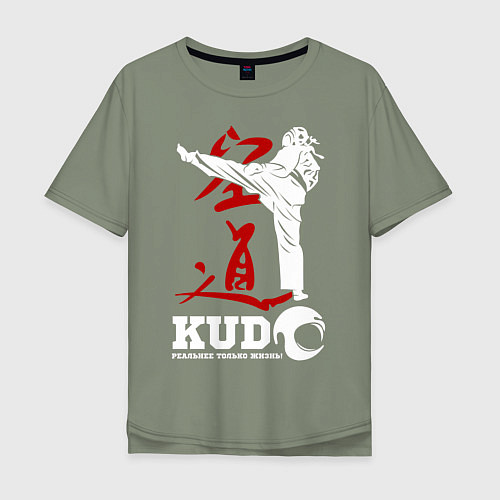 Мужская футболка оверсайз Kudo / Авокадо – фото 1
