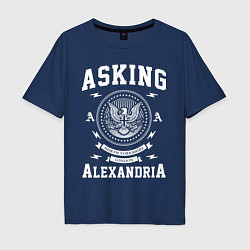 Футболка оверсайз мужская Asking Alexandria: USA, цвет: тёмно-синий