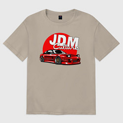 Футболка оверсайз мужская JDM Culture, цвет: миндальный