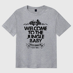 Футболка оверсайз мужская Welcome to the Jungle, цвет: меланж