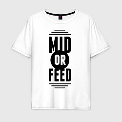 Мужская футболка оверсайз Mid or feed