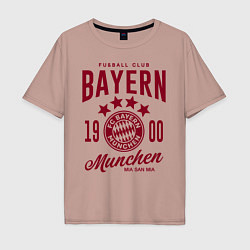 Футболка оверсайз мужская Bayern Munchen 1900, цвет: пыльно-розовый