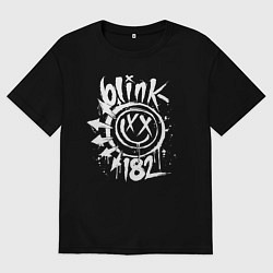 Футболка оверсайз мужская Blink-182: Smile, цвет: черный