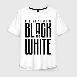 Футболка оверсайз мужская Juventus: Black & White, цвет: белый