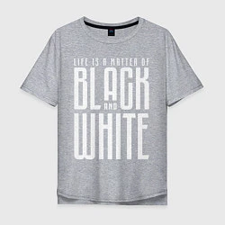 Футболка оверсайз мужская Juventus: Black & White, цвет: меланж