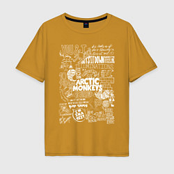 Футболка оверсайз мужская Arctic Monkeys: I'm in a Vest, цвет: горчичный