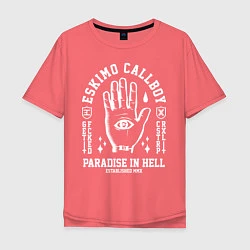 Футболка оверсайз мужская Eskimo Callboy: Paradise in Hell, цвет: коралловый