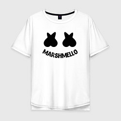 Футболка оверсайз мужская Marshmello, цвет: белый