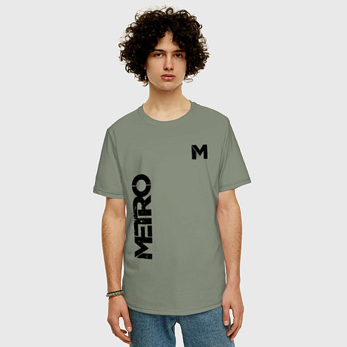 Мужская футболка оверсайз METRO M / Авокадо – фото 3