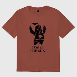 Футболка оверсайз мужская Praise the Sun, цвет: кирпичный