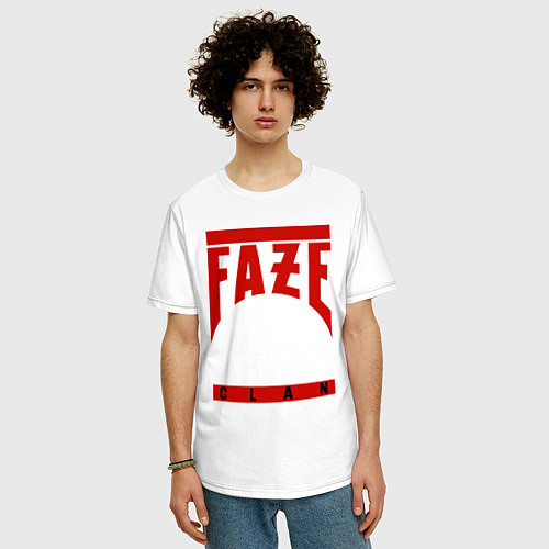 Мужская футболка оверсайз FaZe Clan / Белый – фото 3