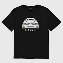 Футболка оверсайз мужская Toyota Mark2 JZX100, цвет: черный