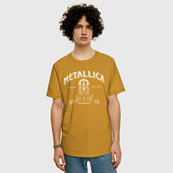 Футболка оверсайз мужская Metallica: Whiskey in the Jar, цвет: горчичный — фото 2