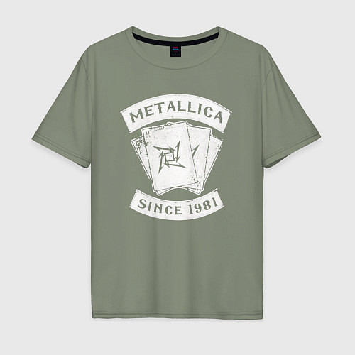 Мужская футболка оверсайз Metallica Since 1981 / Авокадо – фото 1