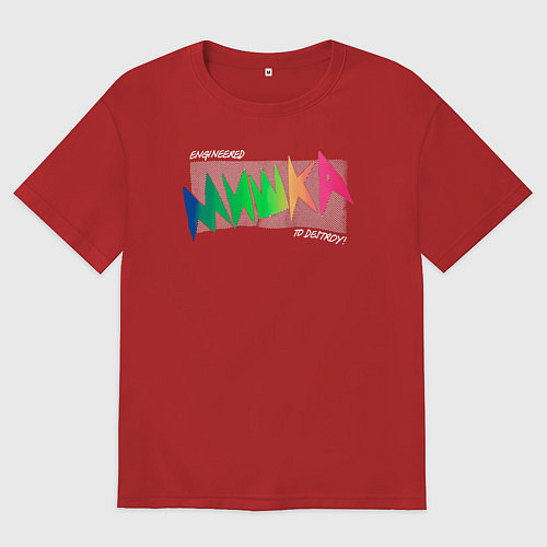 Мужская футболка оверсайз Mishka NYC x Tessa Violet / Красный – фото 1