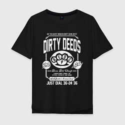 Футболка оверсайз мужская AC/DC: Dirty Deeds, цвет: черный