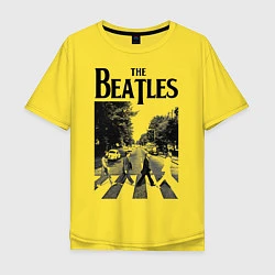 Футболка оверсайз мужская The Beatles: Mono Abbey Road, цвет: желтый