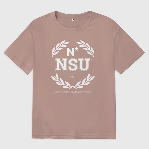 Мужская футболка оверсайз NSU / Пыльно-розовый – фото 1