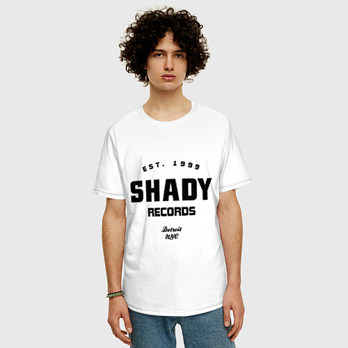 Мужская футболка оверсайз Shady records / Белый – фото 3