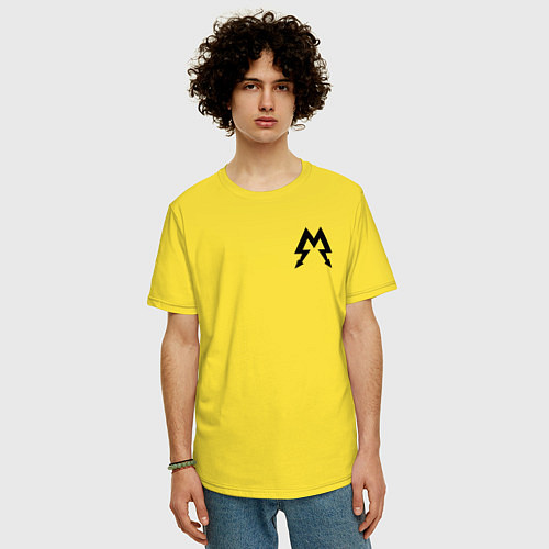 Мужская футболка оверсайз Metro: Sparta / Желтый – фото 3