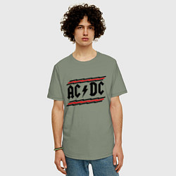 Футболка оверсайз мужская AC/DC Voltage, цвет: авокадо — фото 2