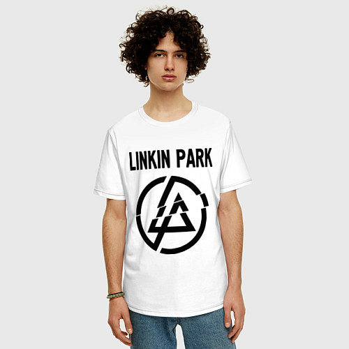Мужская футболка оверсайз Linkin Park / Белый – фото 3