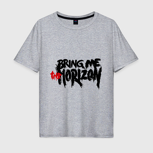 Мужская футболка оверсайз Bring me the horizon / Меланж – фото 1