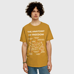 Футболка оверсайз мужская The Anatomy of Freedom, цвет: горчичный — фото 2