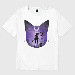 Футболка оверсайз мужская Pretty Soldier Sailor Moon, цвет: белый