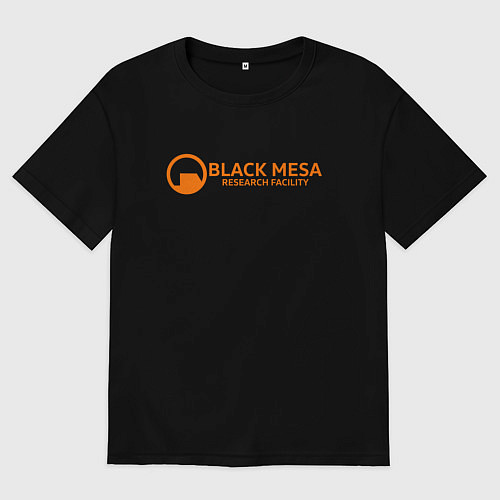 Мужская футболка оверсайз Black Mesa: Research Facility / Черный – фото 1