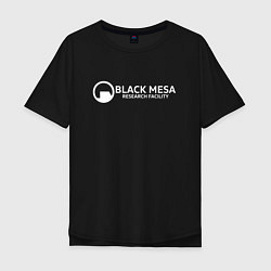 Футболка оверсайз мужская Black Mesa: Research Facility, цвет: черный