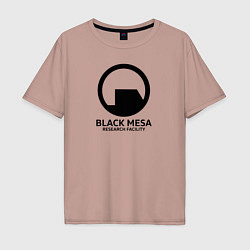 Мужская футболка оверсайз Black Mesa: Research Facility