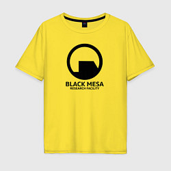 Футболка оверсайз мужская Black Mesa: Research Facility, цвет: желтый