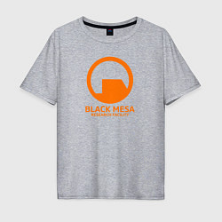 Футболка оверсайз мужская Black Mesa: Research Facility, цвет: меланж