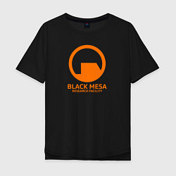 Футболка оверсайз мужская Black Mesa: Research Facility, цвет: черный