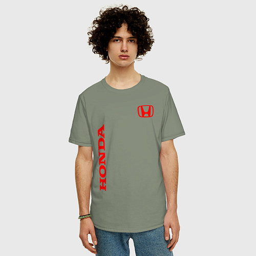 Мужская футболка оверсайз HONDA / Авокадо – фото 3