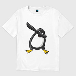 Футболка оверсайз мужская DAB Pinguin, цвет: белый