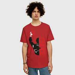 Футболка оверсайз мужская Boxing, цвет: красный — фото 2