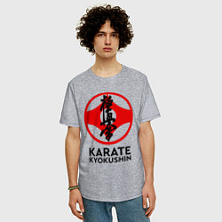 Футболка оверсайз мужская Karate Kyokushin, цвет: меланж — фото 2