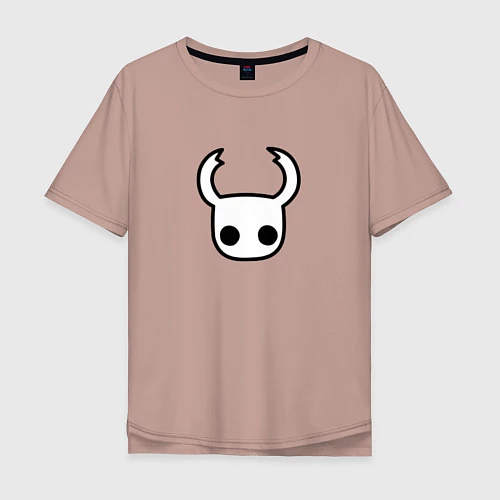 Мужская футболка оверсайз Hollow knight / Пыльно-розовый – фото 1