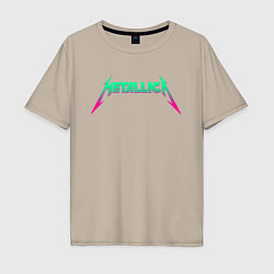 Футболка оверсайз мужская METALLICA, цвет: миндальный