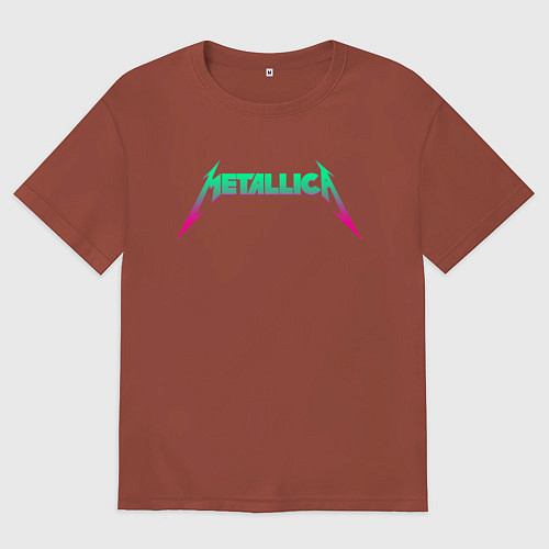 Мужская футболка оверсайз METALLICA / Кирпичный – фото 1