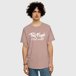Футболка оверсайз мужская Pink Floyd, цвет: пыльно-розовый — фото 2