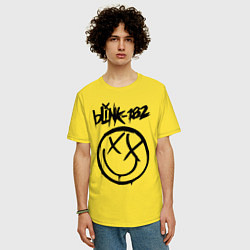Футболка оверсайз мужская BLINK-182, цвет: желтый — фото 2